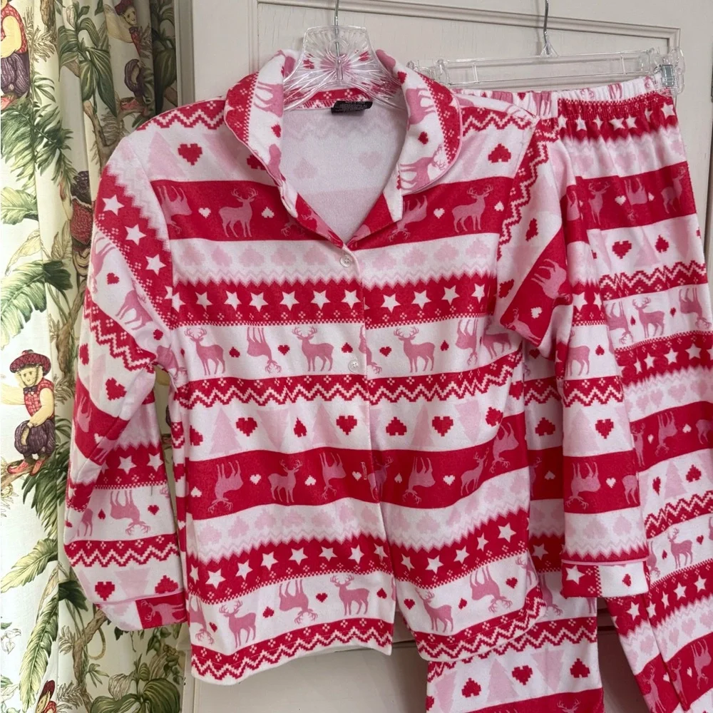 PJ & PRESENTS CHRISTMAS PAJAMA SET LITTLE GIRL size 10/12